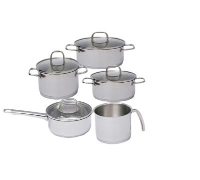 China Sustainable Kitchen Cares Set Stainless Steel Cookware Cooking Cookware Sets Stainless Steel Cookware Sets for sale