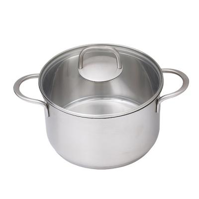 China Household Sustainable High Quality Induction Soup Pot Stainless Steel Base Nonstick Soup and Stock Pots for sale