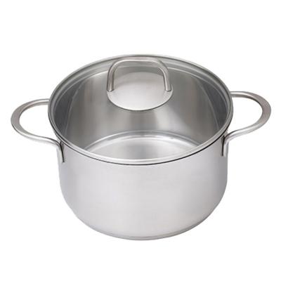 China Home Kitchen Viable Induction Soup Pot Stainless Steel Low Nonstick Soup and Stock Pots for sale