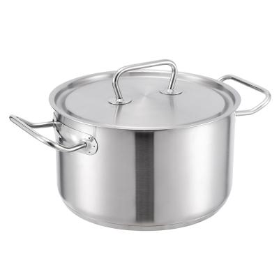 China Large Triple Pan Stew Pot Stainless Steel Kitchen Viable 8L Cookware Set for sale