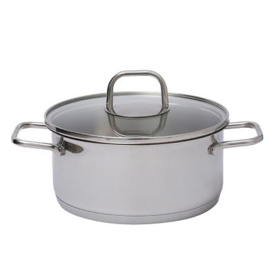 China Sustainable Aluminum Pot 20-3qt Cookware Sets Soup Pot Stock Pot With Glass Lid for sale