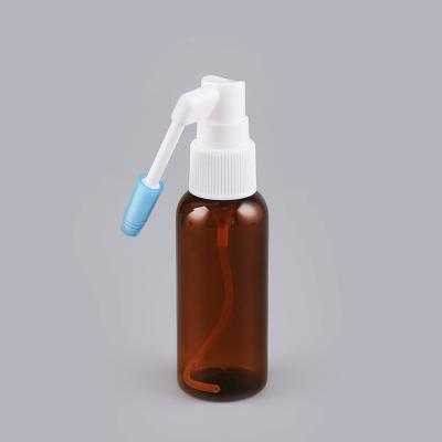 China Medical Throat 30ml Spray Bottle HDPE Plastic Bottle White Color Spray Bottle For Medical for sale