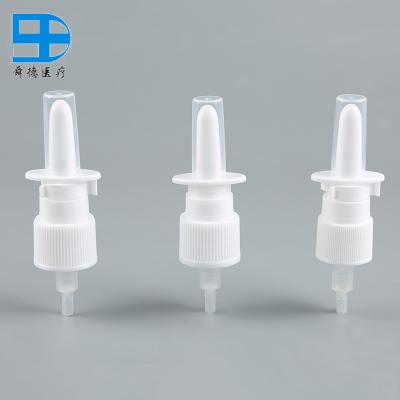 China Non Spill Medical Grade Post Pump Sprayer Nasal Plastic Nasal Obstruction Plastic Sprayer White Nasal Pump Plastic for sale