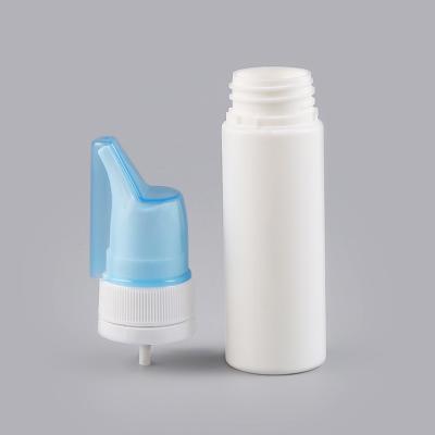 China Medical White Color Nasal Spray Bottle 70ml Empty Plastic Nasal Spray Bottle For Medical Use for sale