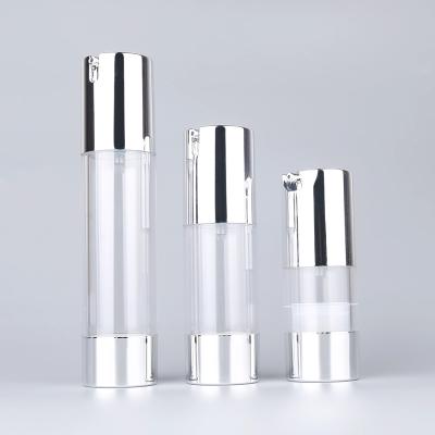 China Non Puddle Good Selling 15ml 30ml 50ml Foundation Airless Bottle Transparent Airless Lotion Bottle for sale