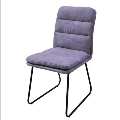 China Luxury Velvet Fabric Gray White Black / Upholstered Fabric Padded Dining Chairs With Metal Legs Vintage Side Chairs for sale