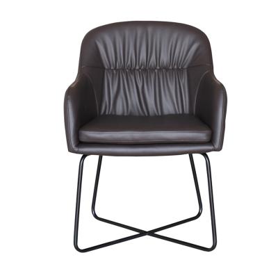 China Other High Quality PU Leather Upholstered Armchair Vintage for sale