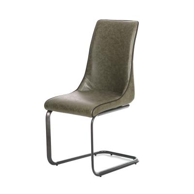 China Modern Design Leather Fabric Upholstered Cantilever Dining Chair Vintage Design for sale