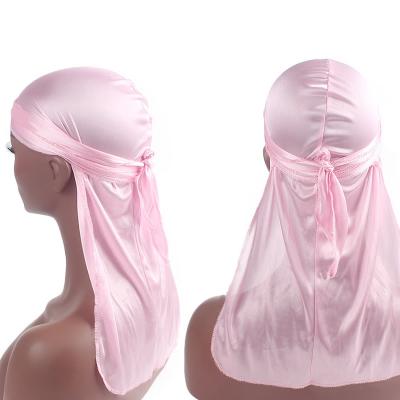 China National Hot Sell Silky Soft Main Wear Hat L2345 Colored Style Outerwear For Women Pirate Silky Hoods Tail Long Durags Custom Made For Women Wholesale for sale