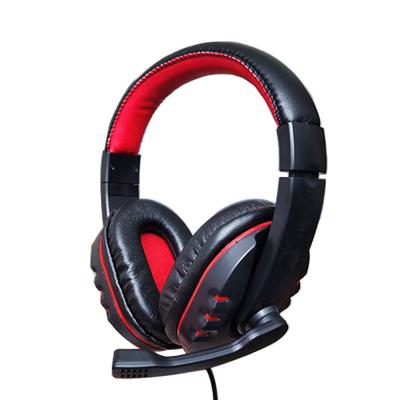 China Headphone PC Auriculares Headphones Wired Red Hot Selling Headphone PS4 Game Headset With MIC for sale