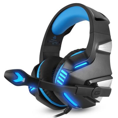 China Earphone Europe and America Headband Wired Headset Hunterspider V3 Blue Gaming Earphone With Soft Mic for sale