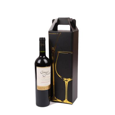 China Recycled Materials Packaging To Custom Design Corrugated Paper Wine Carrier Box With Handle for sale