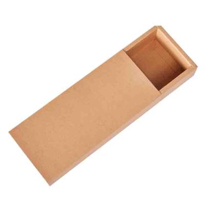 China Recyclable Natural Brown Paper Packing Drawer Square Foldable Tea Box Tea Boxes for sale