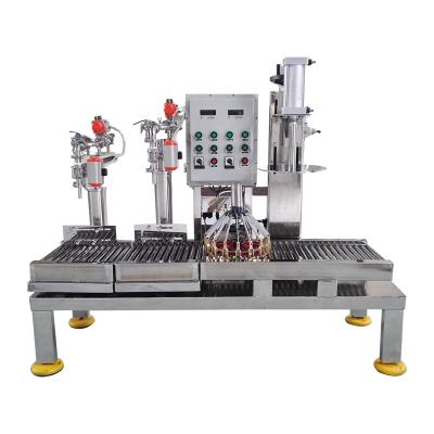 China High Accuracy Automatic Beverage Paint Filling Machine With Capping Device for sale