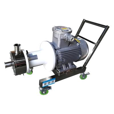 China Building Material Shops 7.5kw Shear Mixer Emulsifier Pump Stainless Steel Continuous High Speed ​​Online Liquid Emulsifier Pump With Casters for sale