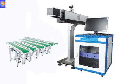 China 30W RF Metal Tube Flying Laser Marking Machine For Non - Metal Wood Plastic Leather for sale