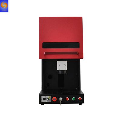 China 20W 30W 50W mini Enclosed cabinet fiber laser marking machine for sale