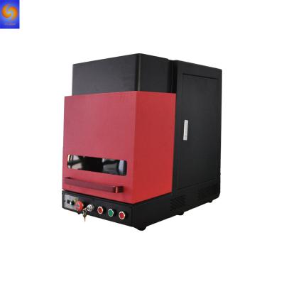 China Mini desktop 20W 30W 50W Enclosed cabinet fiber laser marking machine for sale