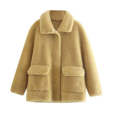 China BMURHM ZA2021 autumn and winter reversible women's new European and American effect double-sided faux fur zipper ladies flying jacket for sale