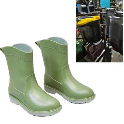 China Aluminum Woman Shoes PVC Extended Air Experiment Injection Water Blowing Making Rain Boots Plastic Shoe Making Machine for sale