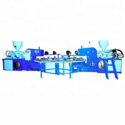 China Factory Three Color PVC Rotary Injection Plastic Shoe Sole Making Machine for sale