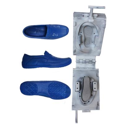 China Aluminum PVC Single Hot Sale Single Color Shoe Blowing Mold For Making Slipper And Sole for sale