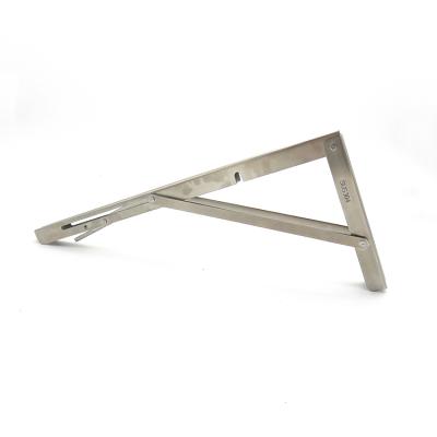 China Ss201 / ss304 Heavy Duty Stainless Steel DIY Folding Wall Mounted Collapsible Shelf Bracket for sale