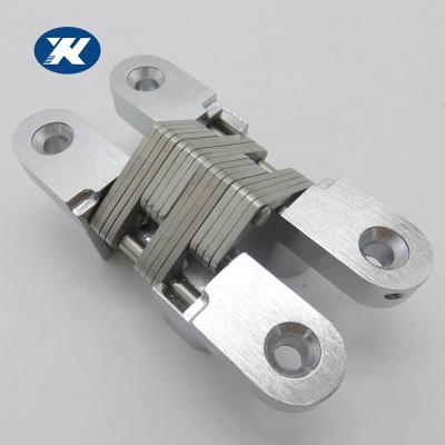 China Modern 19 x 95mm Satin Chrome Zinc Alloy Concealed Hinge SOS Hinge Concealed Hinge for sale