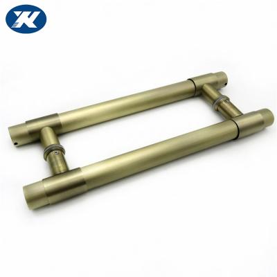 China Modern H Shape Back To Back Glass Door Pull Handle Stainless Steel Door Pull Handle for sale