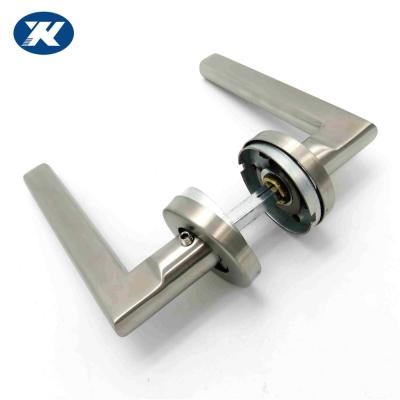 China Door Jiangmen Factory Solid Stainless Steel Lever Hardware Internal Door Handle for sale