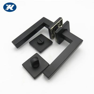 China Modern Hot Sale Color Stainless Steel Standard Black Solid Square Lever Handle for sale