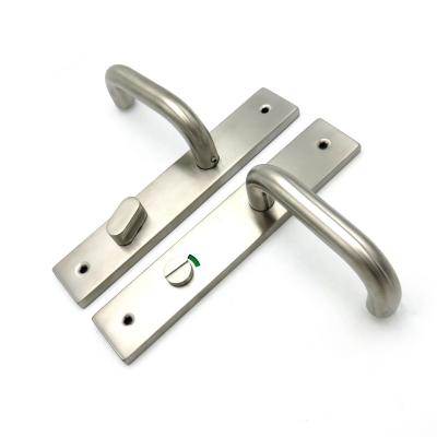 China Modern Door Used Plate Stainless Steel Bathroom Shower Room Safety Lever Pull Handle for sale