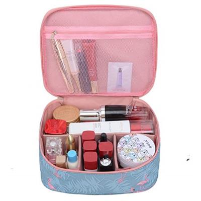 China Custom Fashion High Capacity Polyester Zipper Makeup Cosmetic Case Bag for sale