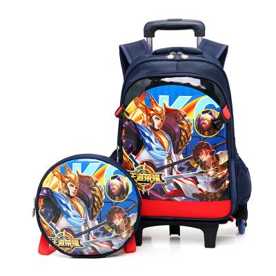 China Cartoon Design Waterproof Fancy Backpack School Trolley Bags With Small Pocket for sale