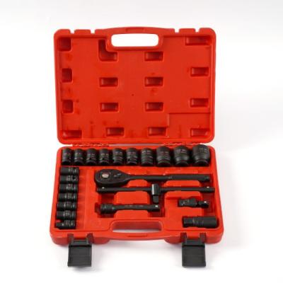 China Hardware Tools 1/2 Square Drive 23pcs Impact Socket Auto Repair Tool Torque Wrench Car Tool Box for sale