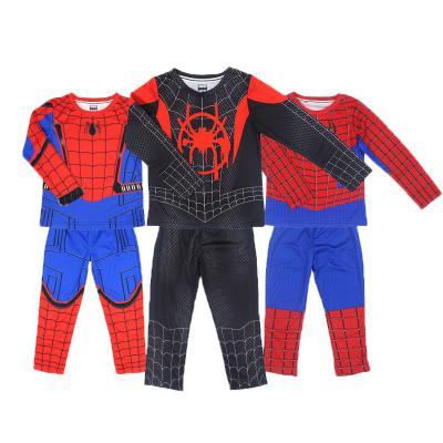 China Polyester Spiderman Clothes CaptainAmerica Costume Long Sleeve T-shirt Boys Long Sleeve Breathable Children's Clothing Kids Costume for sale