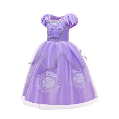 China Polyester Halloween Costume Children's Princess Sofia Dress Girls Princess Sofia Dress Children's Dress Cosplay Costume for sale