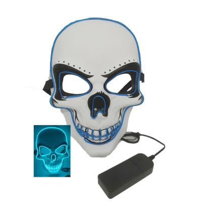 China Halloween PVC Light Masks Horror Skeleton Led Masquerade Mask Party Gift Cosplay Costume Prop for sale