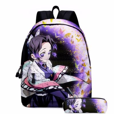 China Polyester Demon Slayer Kimetsu No Yaiba Cosplay School Girl Schoolbag Anime Backpack Nezuko Tanjirou Backpack Gifts Boys Girls for sale