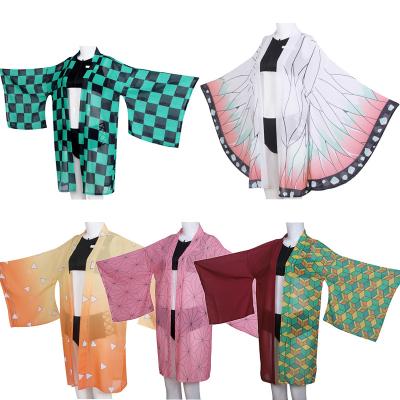 China Polyester Demon Slayer Kimetsu Swimsuit No Yaiba Cosplay Costume Kamado Tanjirou Kamado Nezuko Tomioka Giyuu Kimono Summer Swimwear for sale