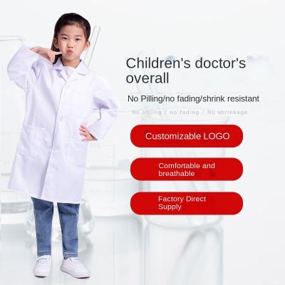 China Neutral/both men's and women's white doctor's coat children's coat children's science lab costume polyester cotton primary school work cosplay costume for sale