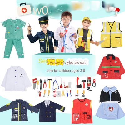 China Polyester children nurse the child/firefighter cosplay uniform/engineer/cook/nurse pilot cosplay costume for sale