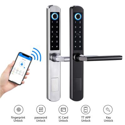 China High Security Door Lock Philippines Electronic Card Password Fingerprint Digital Waterproof Smart Door Lock F5F for sale