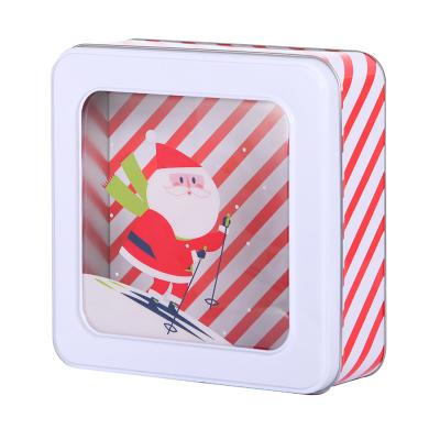 China Tin box with clear lid, decorative tin, metal packaging, promotional tin, customized tin, Christmas tin for sale