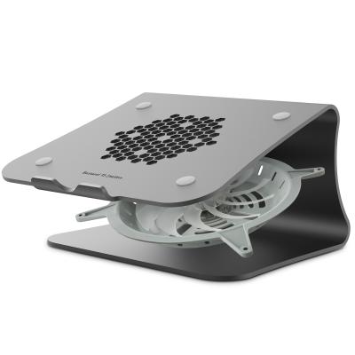 China Customizable Aluminum Laptop Desk OEM With Fan Laptop Stand For Mac Notebook for sale