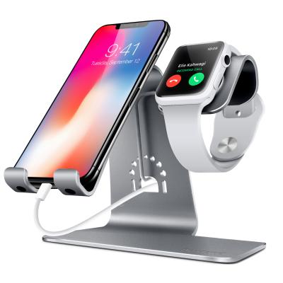 China Good Quality Cell Phone 2 in 1 Perfect Combination of Phone and Watch Charging Stand Wireless Charger Stand for sale