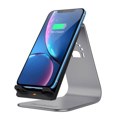 China Mobile Phone Bestand Aluminum Alloy Stand For iPhone Wireless Charger Fast Wireless Charging Stand for sale