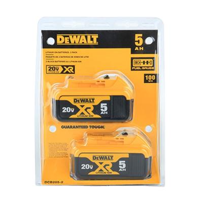 China Machine- the hot sale for dewalt 20v max xr battery kit tools 20v 5.ah 2 combo boxes, suitable for dewalt battery for sale