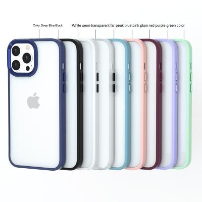 China New Skin-Friendly View Phone Case Metal Waterproof Lens Rub For iPhone 13 Series Phone Case for sale