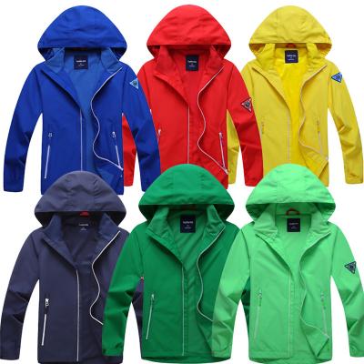 China Viable Outdoor Viable Kids Plus Velvet Hat Kids Waterproof Breathable Open Chest Reflective Shirt Colorful Zipper Jacket for sale